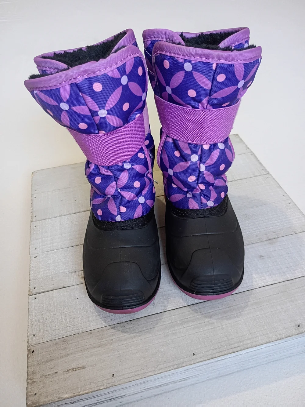 Kamik Snowbug 4 Toddler Size 10 Waterproof Winter Snow Boots Purple Floral